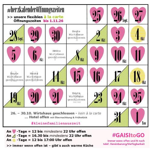 Liebe Gaisi Gäste,